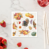 Serviette En Papier Napoléon Thanksgiving traditionnel (En situation)