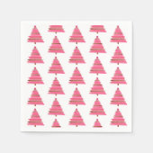 Serviette En Papier Nappe d'Arbre de Noël Rose (Devant)