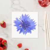 Serviette En Papier napperon bleu fleur (En situation)