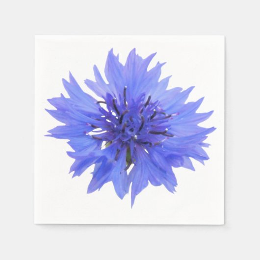 Serviette En Papier napperon bleu fleur (Devant)