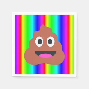 Serviette En Papier napperons emoji arc-en-ciel