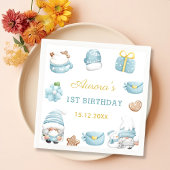 Serviette En Papier Nappes de Noël Gnomes Anniversaire
