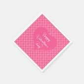 Serviette En Papier Nappes de table Saint-Valentin cœurs rose doux (Coin)