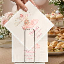 Nappes Fille Ourson Aviateur Baby Shower