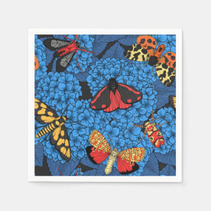 Serviette En Papier Nappes phréatiques bleu hydrangée