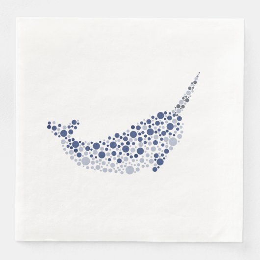 Serviette En Papier Narval En Points (Devant)