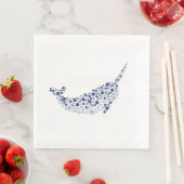 Serviette En Papier Narval En Points (En situation)