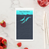 Serviette En Papier Narwhal Sous La Glace (En situation)