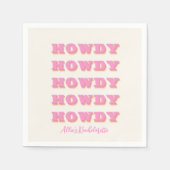 Serviette En Papier Nashville Bachelorette Howdy Pink Party Napkins (Devant)
