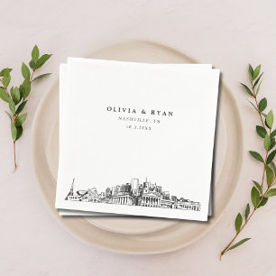 Serviette En Papier Nashville Mariage Papier Cocktail Napkin