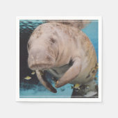 Serviette En Papier Natation de la vache marine (Devant)