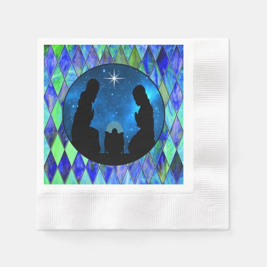 Serviette En Papier Nativité (Devant)
