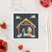 Serviette En Papier Nativité chrétienne Noël (En situation)