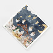 Serviette En Papier Nativité chrétienne personnalisée pour enfants de  (Coin)