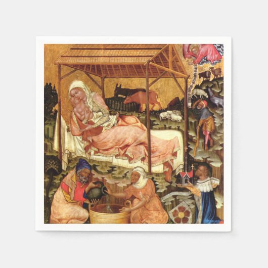 Serviette En Papier Nativité De Jésus (Devant)