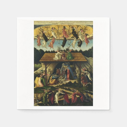 Serviette En Papier Nativité mystique par Sandro Botticelli (Devant)