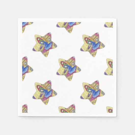 Serviette En Papier Nativité Noël : Bébé Jésus, Marie dans une crèche (Devant)