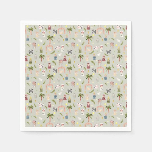 Serviette En Papier Nativité Noël Sage Napkins (Devant)