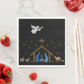 Serviette En Papier Nativité nue - Doux de Noël moche - Ange (En situation)