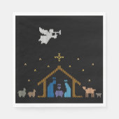 Serviette En Papier Nativité nue - Doux de Noël moche - Ange (Devant)