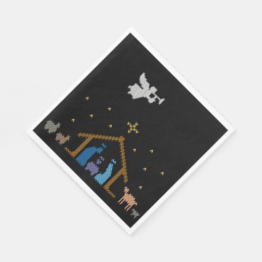 Serviette En Papier Nativité nue - Doux de Noël moche - Ange (Coin)
