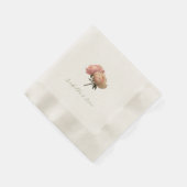 Serviette En Papier Natural Ecru | Chic Floral Rose Wedding  (Coin)