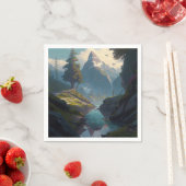 Serviette En Papier Nature 20. (En situation)