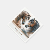 Serviette En Papier Nature Beau Cheval Brown Papier Mariage Napkin (Coin)