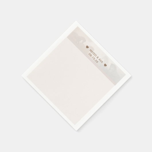 Serviette En Papier Nature Chevaux Mariage Custom (Coin)