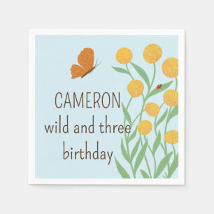 Serviette En Papier Nature inspirée Wild et trois enfants anniversaire