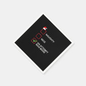 Serviette En Papier Naughty Nice Attempt Made Funny Christmas List (Coin)