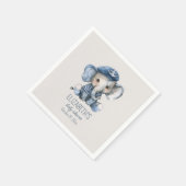 Serviette En Papier Nautical Blue Baby Elephant Baby Shower (Coin)