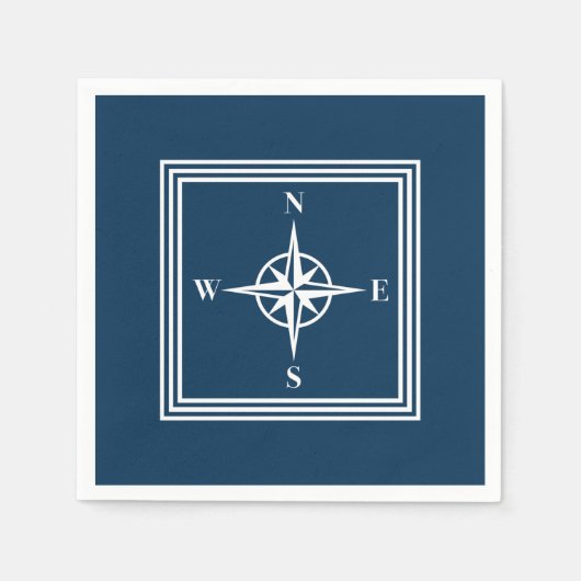 Serviette En Papier Nautical design (Devant)