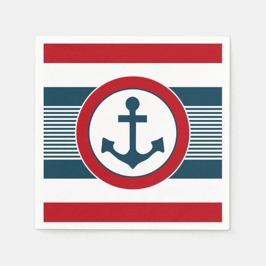 Serviette En Papier Nautical design (Devant)