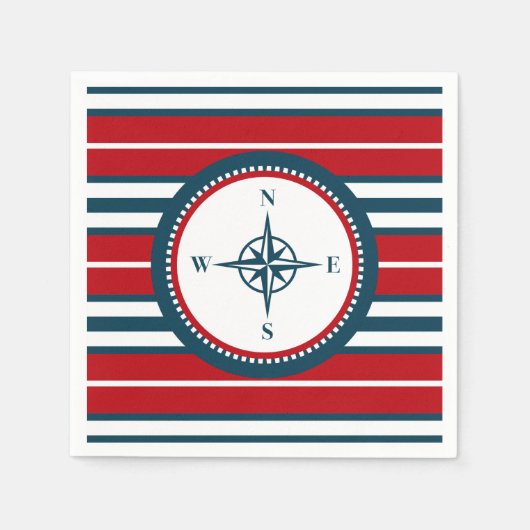 Serviette En Papier Nautical design (Devant)