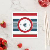 Serviette En Papier Nautical design (En situation)