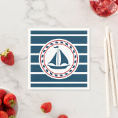 Serviette En Papier Nautical design (En situation)