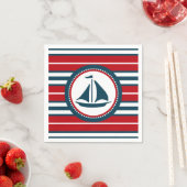Serviette En Papier Nautical design (En situation)