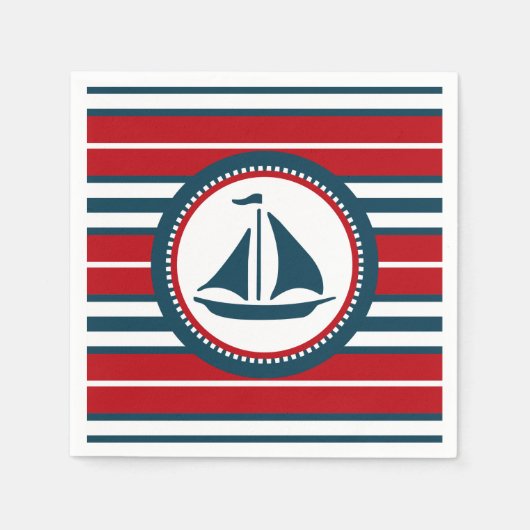 Serviette En Papier Nautical design (Devant)