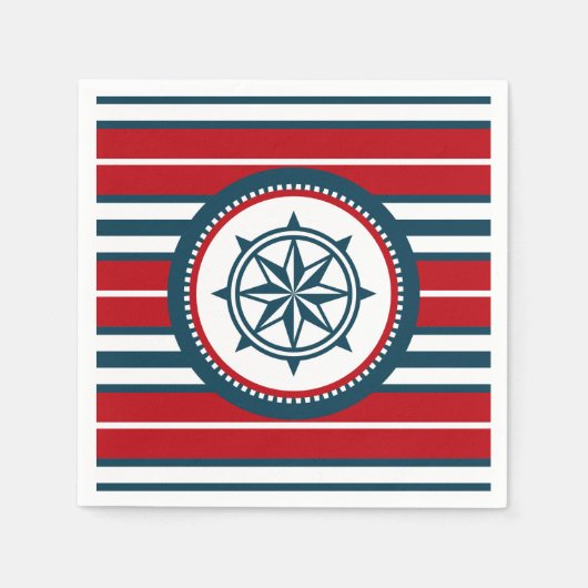 Serviette En Papier Nautical design (Devant)