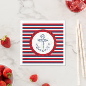 Serviette En Papier Nautical design (En situation)