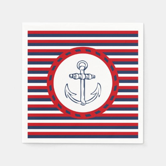 Serviette En Papier Nautical design (Devant)