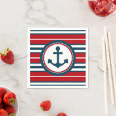 Serviette En Papier Nautical design (En situation)