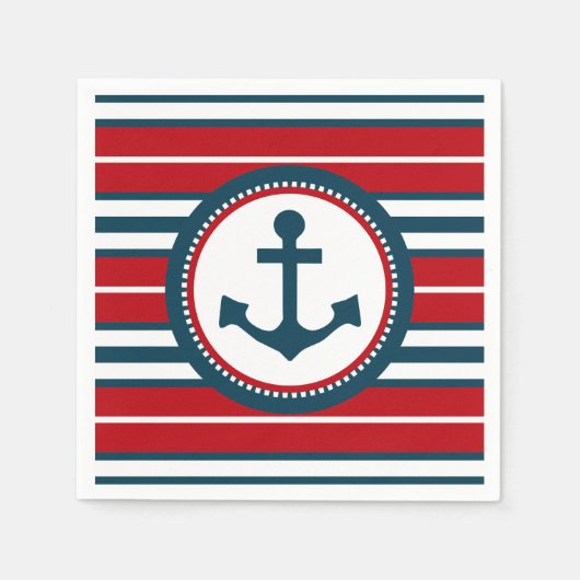 Serviette En Papier Nautical design (Devant)
