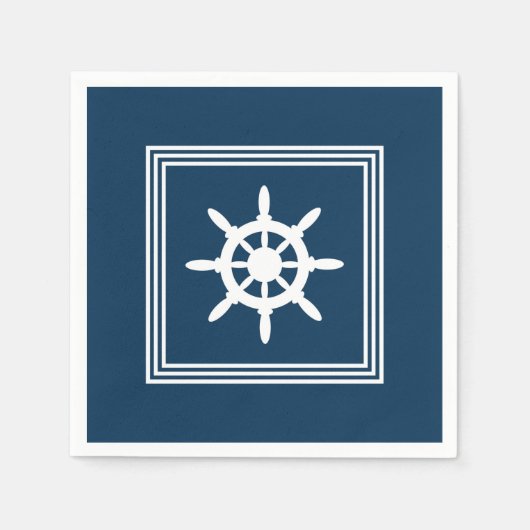 Serviette En Papier Nautical design (Devant)
