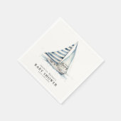 Serviette En Papier Nautical fun "Nauti-Bouy" Sailboat baby shower (Coin)