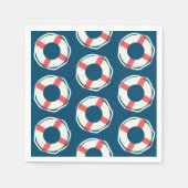 Serviette En Papier Nautical Lifesaver Baby shower Boy Ocean Anniversa (Devant)