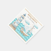 Serviette En Papier Nautical Lighthouse Voilier Anniversaire Napkins (Coin)