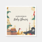 Serviette En Papier Nautical Pirate Ship Ahoy It's a Boy (Devant)