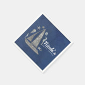 Serviette En Papier Nautical Silver Boat & Beach Thèmes Élégante fête (Coin)